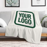 Custom White Green Blanket