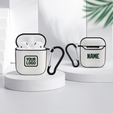 Custom White Dark Green AirPods Case