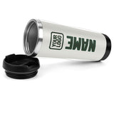 Custom White Dark Green Stainless Steel Water Cup