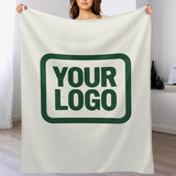 Custom White Green Blanket