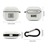 Custom White Dark Green AirPods Case (3rd Generation)