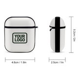 Custom White Dark Green AirPods Case