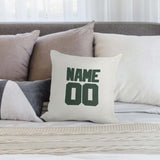 Custom White Dark Green Pillowcase