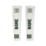 Custom White Dark Green Arm Sleeve