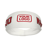 Custom White Red Sports headband