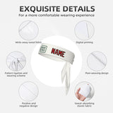 Custom White Red Headband