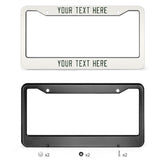 Custom White Dark Green License Plate Frame