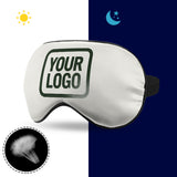 Custom White Dark Green Sleep Mask