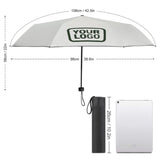 Custom White Dark Green Automatic Umbrella