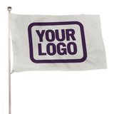 Custom White Purple Flag