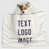 Custom White Purple Pet Blanket