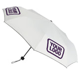 Custom White Purple Automatic Umbrella