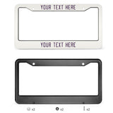 Custom White Purple License Plate Frame