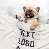 Custom White Purple Pet Blanket
