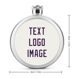 Custom White Purple Hip Flask