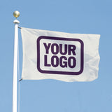 Custom White Purple Flag