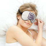 Custom White Purple Sleep Mask