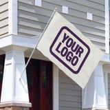 Custom White Purple Flag