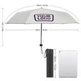Custom White Purple Automatic Umbrella