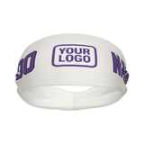 Custom White Light Purple Sports headband