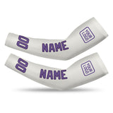 Custom White Light Purple Arm Sleeve