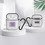 Custom White Light Purple AirPods Case