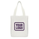 Custom White Light Purple Canvas Tote Bag