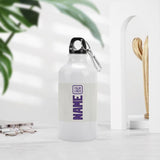 Custom White Light Purple Sports Bottle