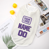 Custom White Light Purple Pet Vest