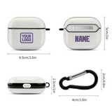 Custom White Light Purple AirPods Case (3rd Generation)