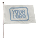 Custom White Light Blue Flag