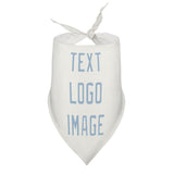 Custom White Light Blue Pet Scarf