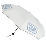 Custom White Light Blue Automatic Umbrella