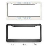 Custom White Light Blue License Plate Frame