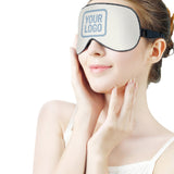 Custom White Light Blue Sleep Mask