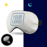 Custom White Light Blue Sleep Mask