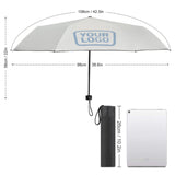 Custom White Light Blue Automatic Umbrella