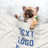 Custom White Sky Blue Pet Blanket