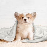 Custom White Sky Blue Pet Blanket