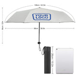 Custom White Sky Blue Automatic Umbrella