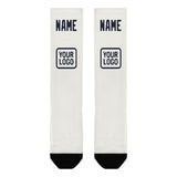 Custom White Navy Knee-High Sock