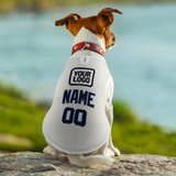 Custom White Navy Pet Vest