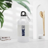 Custom White Navy Sports Bottle