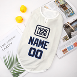 Custom White Navy Pet Vest