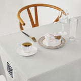 Custom White Sky Blue Square Table Cloth