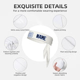 Custom White Navy Headband
