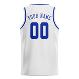 Custom White & Sky Blue Colors Design Sports Basketball Jersey