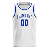 Custom White & Sky Blue Colors Design Sports Basketball Jersey