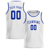 Custom White & Sky Blue Colors Design Sports Basketball Jersey