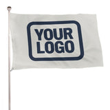 Custom White Blue Flag